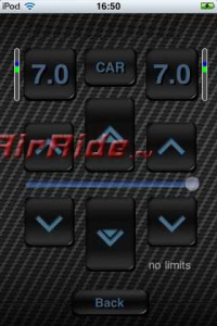Управление пневмоподвеской с помощью I-Pod; I-Pad; I-Phone