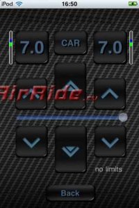 Управление пневмоподвеской с помощью I-Pod; I-Pad; I-Phone