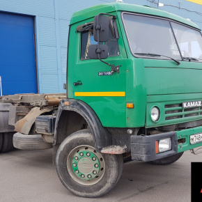 Установка пневмоподвески на переднюю ось KAMAZ 53212