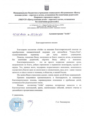 Рис. 14 Благодарственные письма