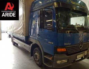 Установка передней пневмоподвески с управление из салона ﻿Mercedes Atego 823