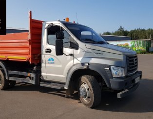 Установка задней пневмоподвески с управлением на один контур ﻿ГАЗ (GAZ) Газон NEXT (Самосвал Саранской сборки)