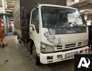 Установка пневмоподвески на переднюю ось ISUZU NQR