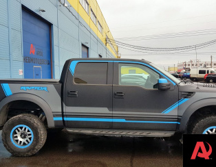 Установка пневмоподвески на заднюю ось Ford F150 Raptor