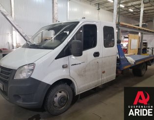 Установка пневмоподвески на заднюю ось Газель NEXT эвакуатор