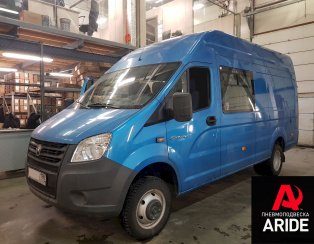 Установка передней и задней пневмоподвески на цельнометаллический фургон ГАЗ Газель Некст