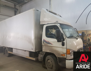 Установка пневмоподвески на переднюю ось HD78 с двигателем D4GA