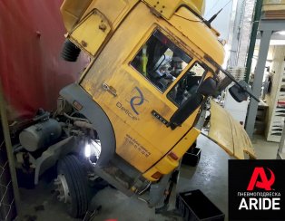 Установка пневмоподвески на переднюю ось KAMAZ 4308 камазенок