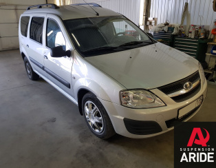 Установка базового комплекта пневмоподвески на заднюю ось Lada Largus