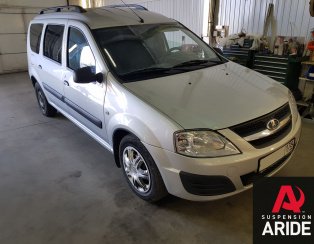 Установка базового комплекта пневмоподвески на заднюю ось Lada Largus