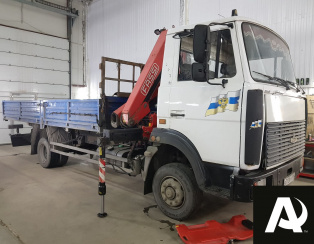 Установка пневмоподвески на переднюю ось МАЗ ЗУБРЕНОК