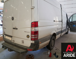 Установка пневмоподвески и системы контроля давления на заднюю ось Mercedes Sprinter 316 W906