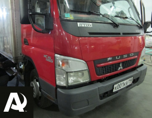 Установка пневмоподвески на переднюю и заднюю ось Mitsubishi Canter B (шоссейный мост)