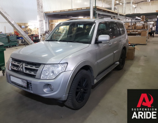 Установка пневмоподвески на заднюю ось Mitsubishi Pajero 4
