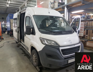 Установка пневмоподвески и системы управления на заднюю ось Peugeot boxer (24.04.2018)