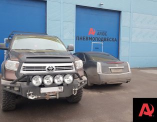 Установка задней пневмоподвески ﻿с системой управления Toyota Tundra