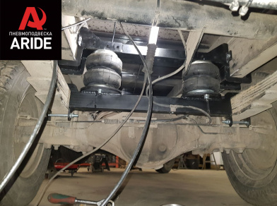 Рис. 9 Наши проекты: Пневмоподвеска на Hyundai HD 35 - Этапы установки