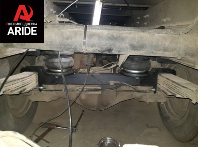 Рис. 6 Наши проекты: Пневмоподвеска на Hyundai HD 35 - Этапы установки