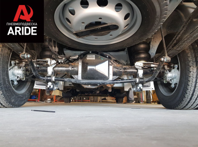 Рис. 21 Наши проекты: Установка задней пневмоподвески с управление из салона ﻿Ford Transit 460/470