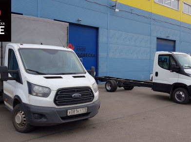 Рис. 1 Наши проекты: Пневмоподвеска на ﻿Ford Transit RWD для комфорта - Этапы установки