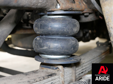 Рис. 2 Наши проекты: Пневмоподвеска на переднюю ось Isuzu NP 75