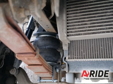 Рис. 7 Наши проекты: Пневмоподвеска на Isuzu NQR