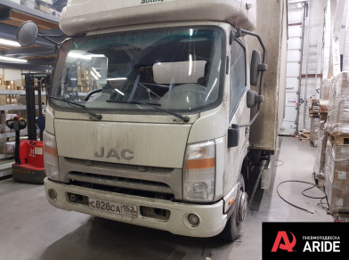 Рис. 1 Наши проекты: Пневмоподвеска на JAC N-80 в дополнение к рессорам