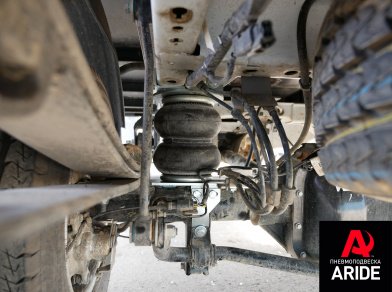 Рис. 4 Наши проекты: Установка пневмоподвески на тентованный Ford Transit