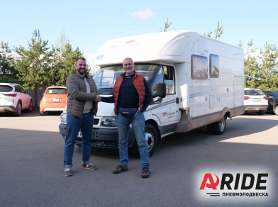 Рис. 1 Наши проекты: Пневмоподвеска на автодом Форд Транзит