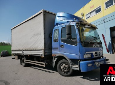 Рис. 2 Наши проекты: Пневмоподвеска на переднюю ось FOTON Auman