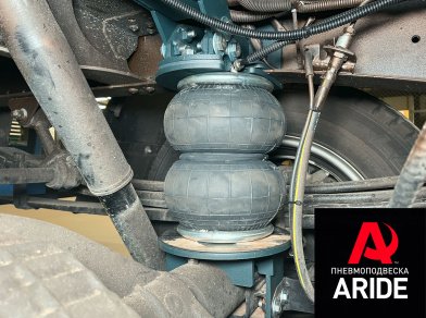 Рис. 7 Наши проекты: Установка пневмоподвески на Газель NEXT Эвакуатор 