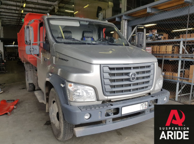 Рис. 1 Наши проекты: Установка пневмоподвески и системы управления на заднюю ось Газон Некст Самосвал