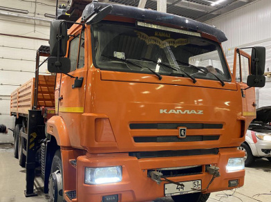 Рис. 2 Наши проекты: Передняя пневмоподвеска на Камаз 65115