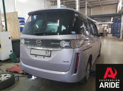 Рис. 2 Наши проекты: установка вставок в пружины blackstone на Mazda Biante