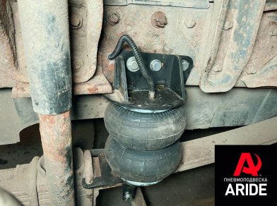 Рис. 4 Наши проекты: Установка комплекта вспомогательной пневмоподвески на Mercedes 814