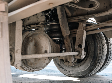 Рис. 4 Наши проекты: Пневмоподушки на зад Mercedes Atego