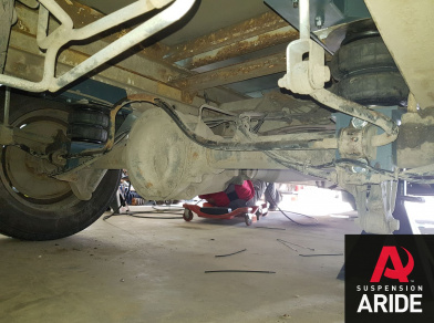 Рис. 14 Наши проекты: Пневмоподвеска на Mercedes Sprinter 3 для грузоподъемности - Этапы установки