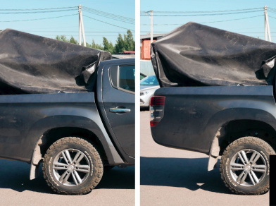 Рис. 2 Наши проекты: Пневмоподвеска на заднюю ось Mitsubishi L200