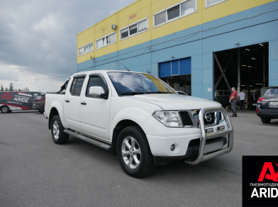 Рис. 1 Наши проекты: Пневмоподвеска на заднюю ось Nissan Navara D40 (комплект вспомогательной пневмоподвески 44010)