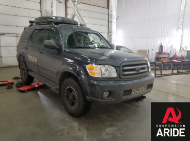 Рис. 1 Наши проекты: Установка пневмоэлементов в пружины Toyota Sequoia