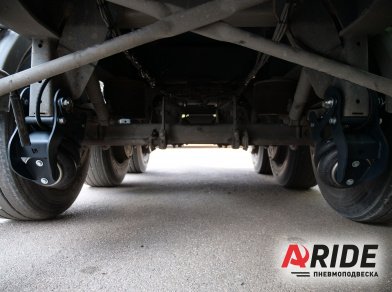 Рис. 4 Наши проекты: Установка пневмоподвески и механизма подъёма оси Volvo FH16 + BPW