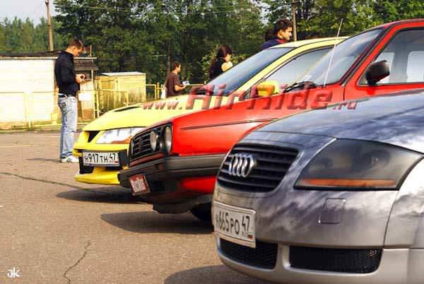 Автомобиль Volkswagen Golf на пневмоподвеске