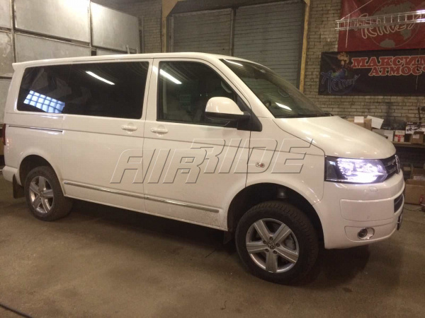 Установка пневмоподвески на Volkswagen Multivan 4 motion 2014 г.в. - фото и описание работ, технические детали проекта и характеристики