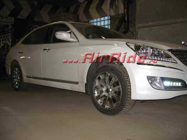 Установка пневмоподвески на Hyundai Equus