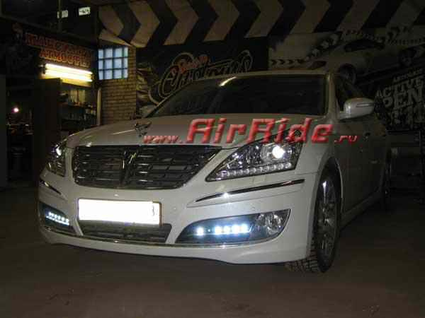 Установка пневмоподвески на Hyundai Equus