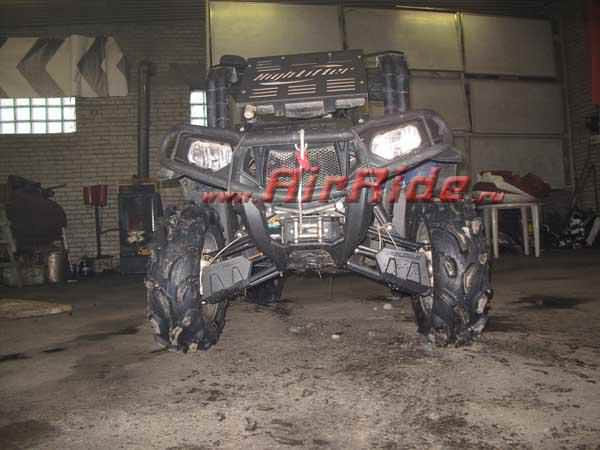 Установка пневмоподвески на квадроцикл Polaris ATV - фото и описание работ, технические детали проекта и характеристики