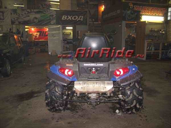 Установка пневмоподвески на квадроцикл Polaris ATV - фото и описание работ, технические детали проекта и характеристики